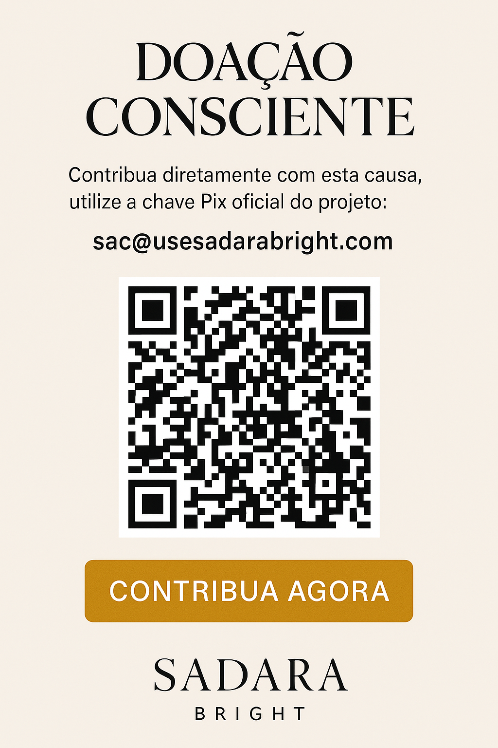 Doe com Propósito: Conheça o Projeto de Doação Consciente da Sadara Bright