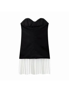 Vestido Veludo - Tomara que caia plissado